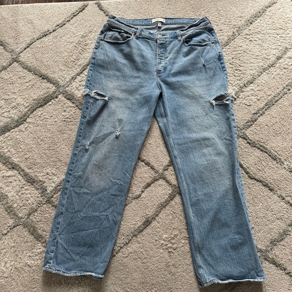Abercrombie and Fitch jeans 90s baggy low rise high waisted curve love 33 / 16 - Picture 2 of 13